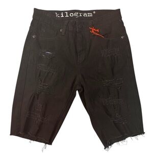 Sz 30 kilogram black shorts ripped